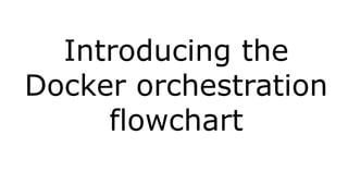 Introducing the
Docker orchestration
flowchart
 