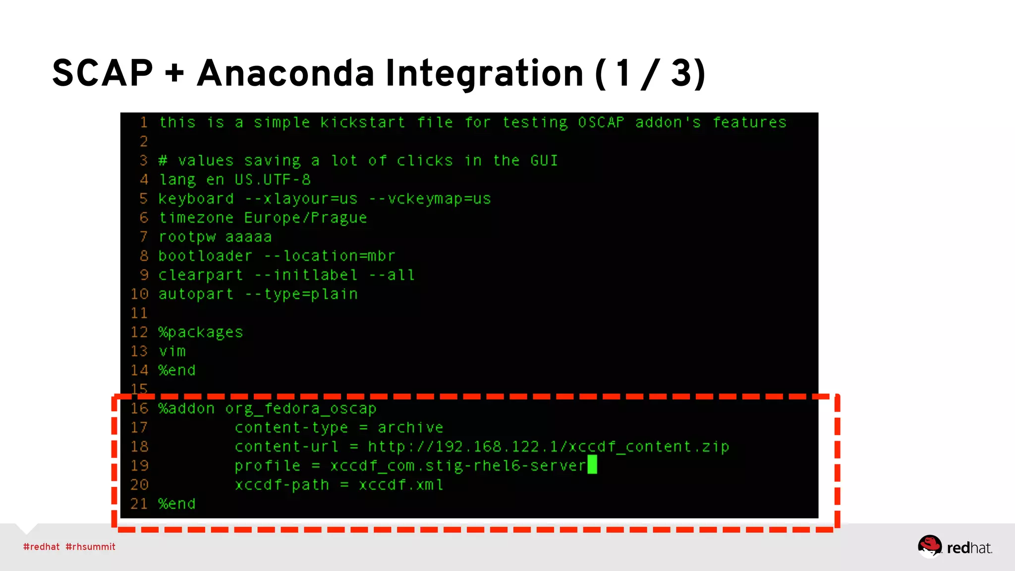 SCAP + Anaconda Integration ( 1 / 3)
 