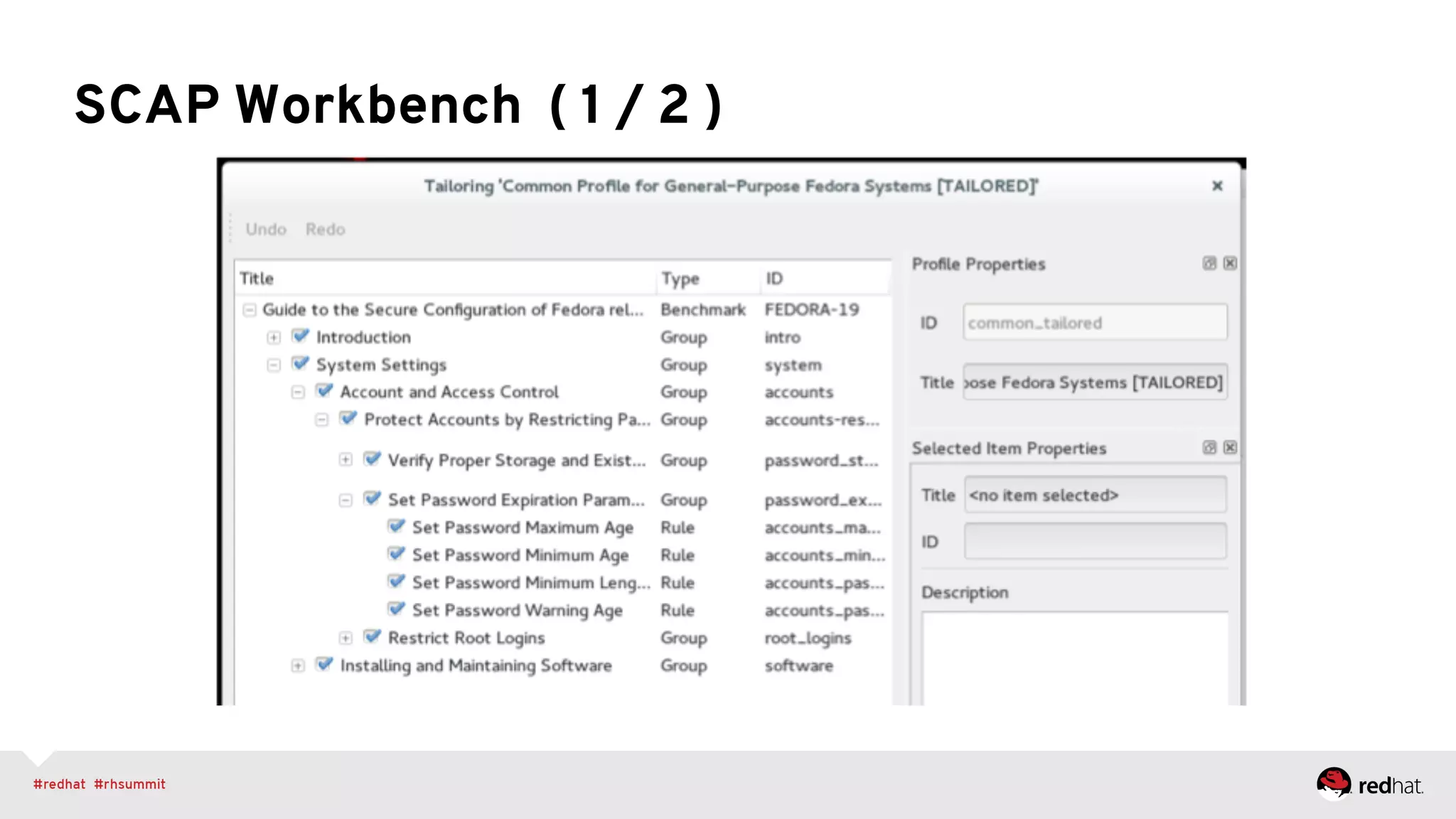 SCAP Workbench ( 1 / 2 )
 