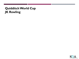 Quidditch World Cup
JK Rowling
 