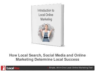 4Simple, All-In-One Local Online Marketing Tool
How Local Search, Social Media and Online
Marketing Determine Local Success
 
