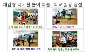 전체 협동 유도 / 함께하는 즐거움
놀이 속 배려/경쟁 활동 경험
체력/기술 신체움직임
학교 재미 창출 / 학습 동기부여
 