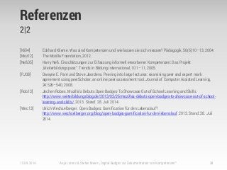 Digital Badges zur Dokumentation von Kompetenzen: Klassifikation und Umsetzung am Beispiel des Saxon Open Online Courses (...