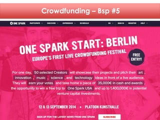 Crowdfunding – Bsp #5 
 