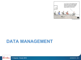 DATA MANAGEMENT 
F. Desprez - Cluster 2014 24/09/2014 - 59 
 