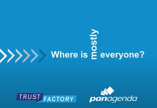 6 
Where is everyone? mostly 
 