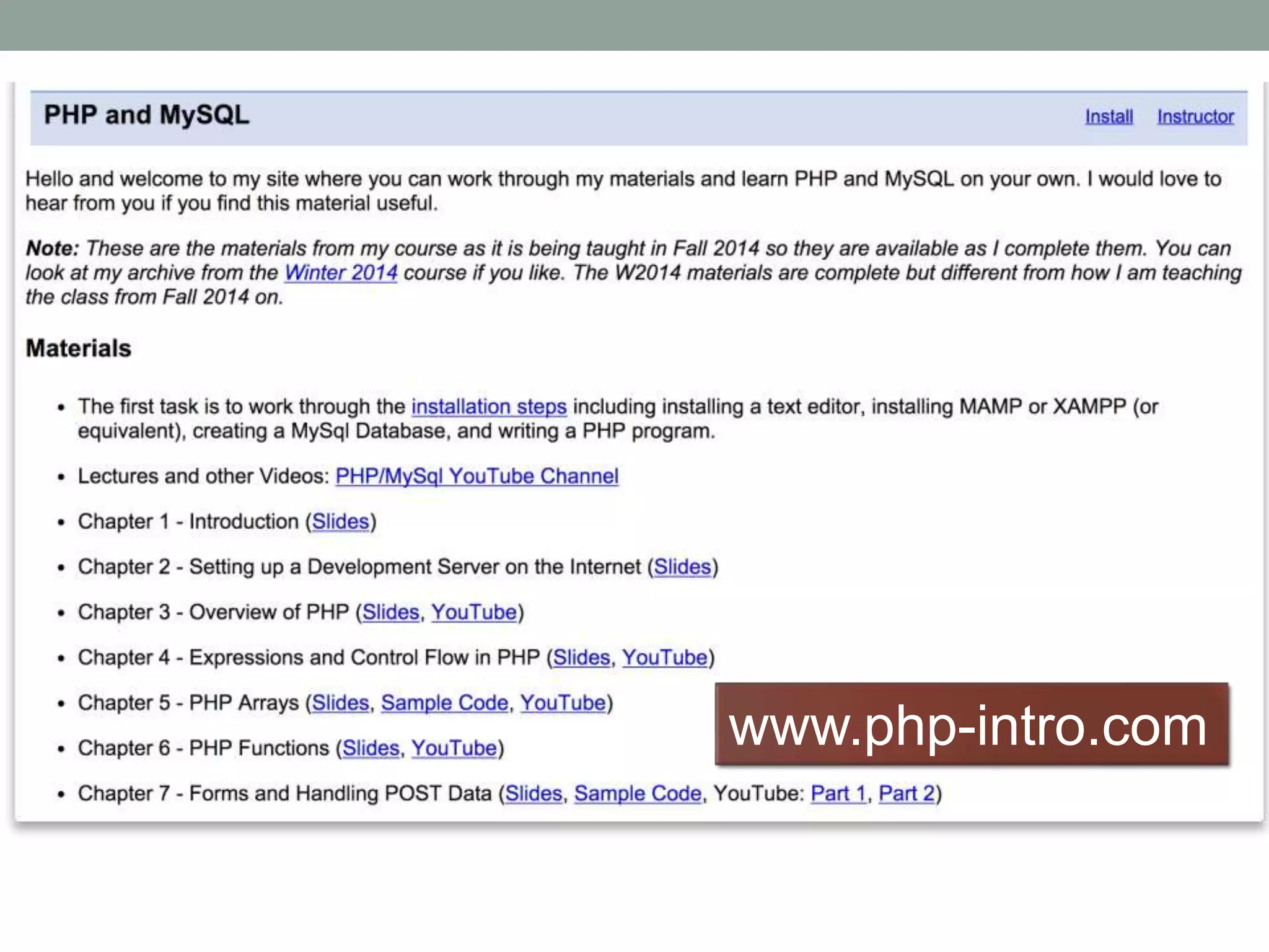 www.php-intro.com 
 