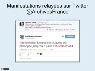 Manifestations relayées sur Twitter
@ArchivesFrance
 