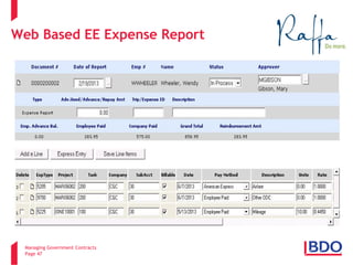Managing Government Contracts 
Page 47 
Web Based EE Expense Report 
4 
 