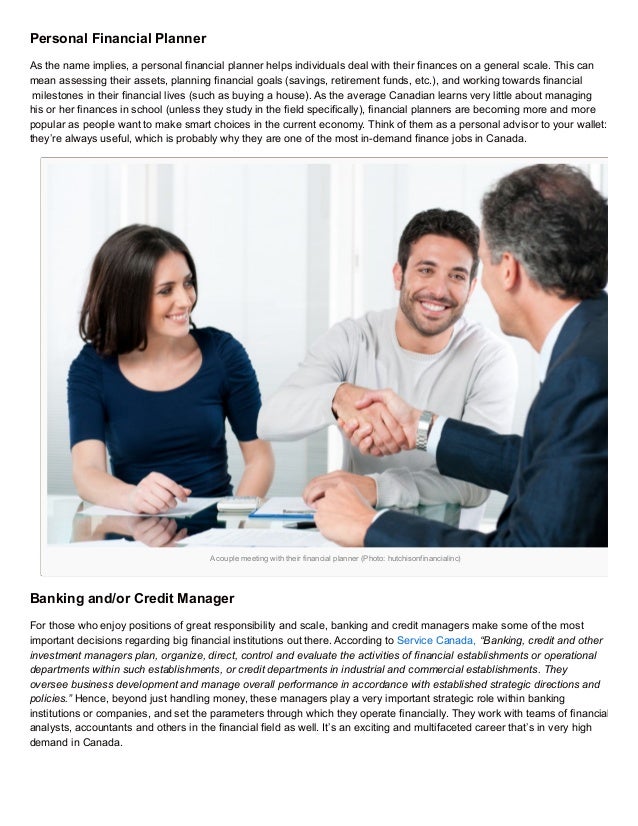 Most InDemand Finance Jobs in Canada