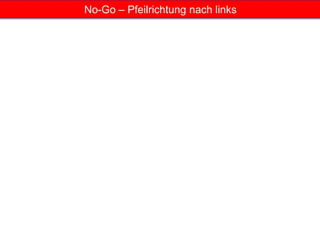 No-Go – Pfeilrichtung nach links 
 