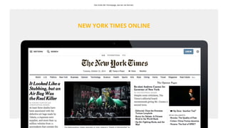 Das Ende der Homepage, wie wir sie kennen. 
NEW YORK TIMES ONLINE 
Page 4 
 