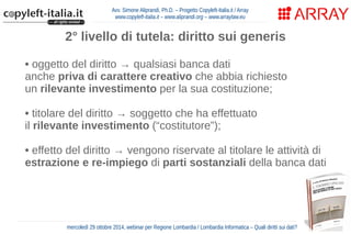 Avv. Simone Aliprandi, Ph.D. – Progetto Copyleft-Italia.it / Array 
www.copyleft-italia.it – www.aliprandi.org – www.array...
