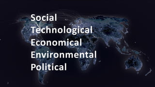 2
ocial
echnological
conomical
nvironmental
olitical