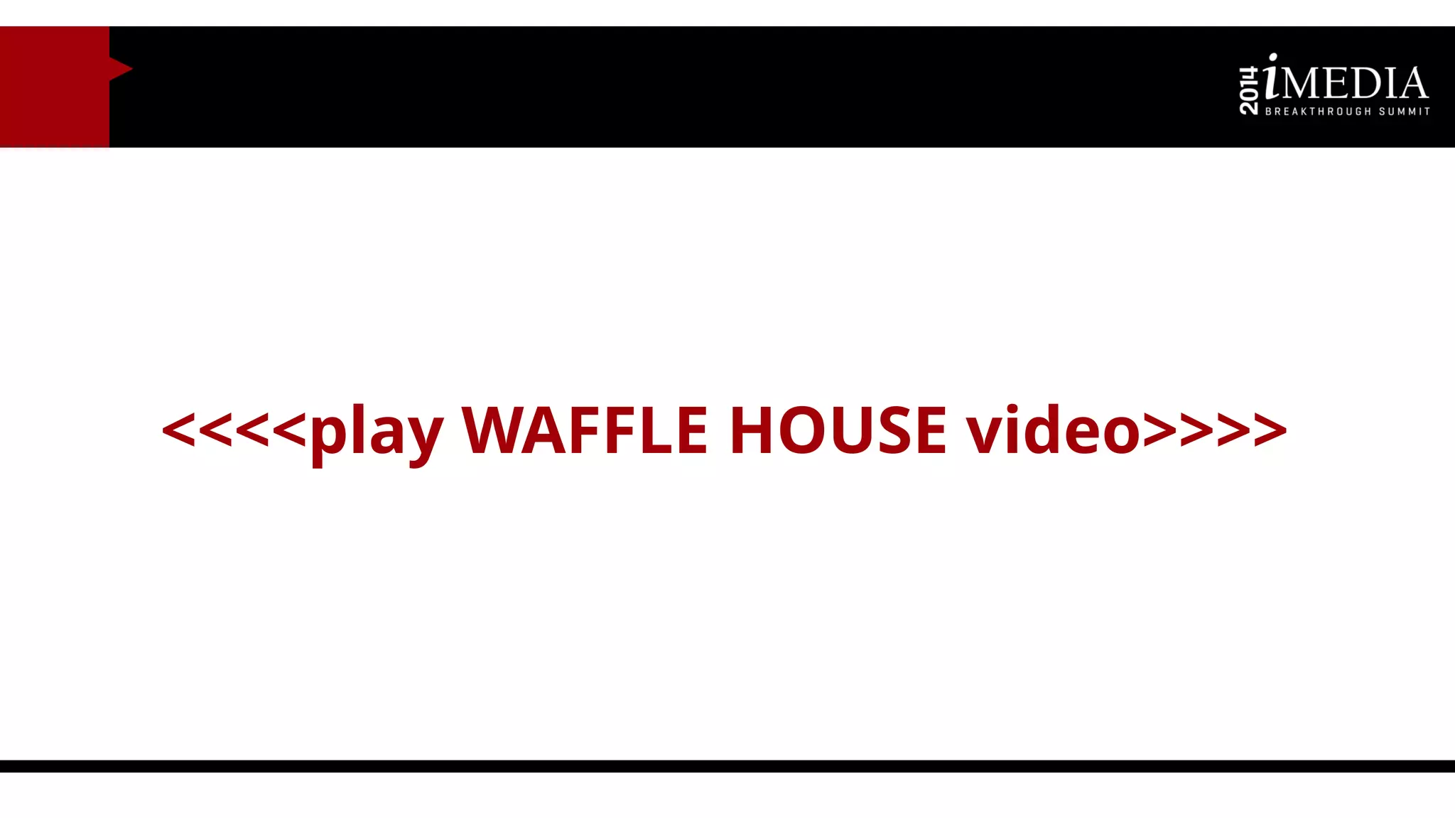 <<<<play WAFFLE HOUSE video>>>> 
 