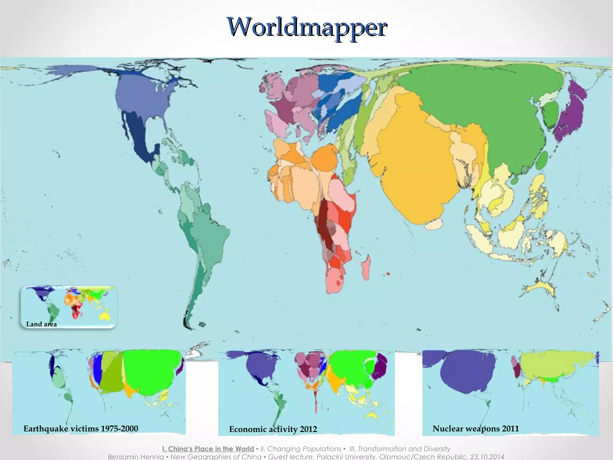 EuropeEurope
I. China‘s Place in the World  II. Changing Populations  III. Transformation and Diversity
Benjamin Hennig  New Geographies of China  Guest lecture, Palacký University, Olomouc/Czech Republic, 23.10.2014
 