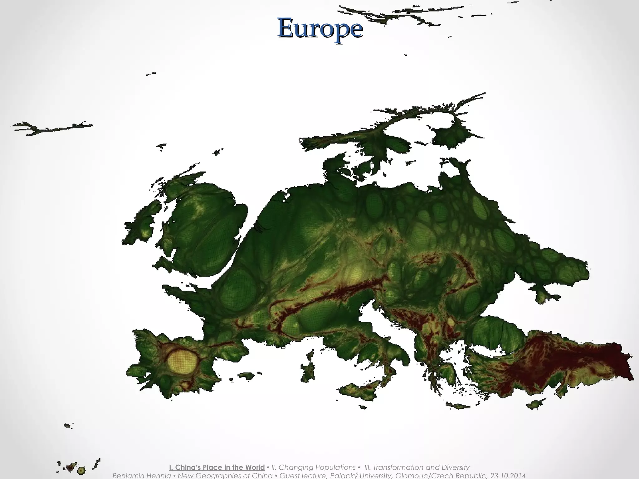 Province Population 2006Province Population 2006
I. China‘s Place in the World  II. Changing Populations  III. Transformation and Diversity
Benjamin Hennig  New Geographies of China  Guest lecture, Palacký University, Olomouc/Czech Republic, 23.10.2014
 