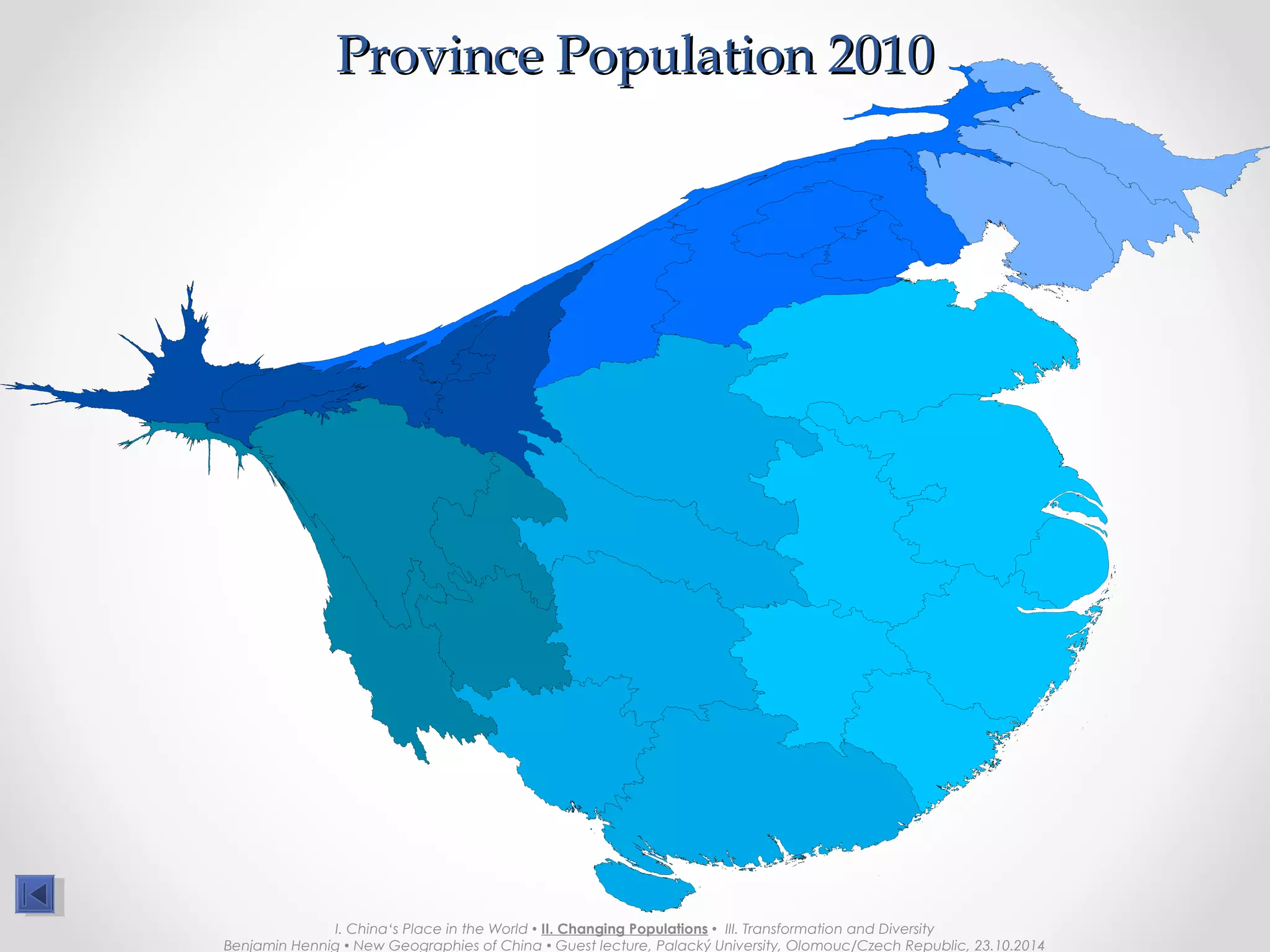 Working age population (2000)Working age population (2000)
I. China‘s Place in the World  II. Changing Populations  III. Transformation and Diversity
Benjamin Hennig  New Geographies of China  Guest lecture, Palacký University, Olomouc/Czech Republic, 23.10.2014
 