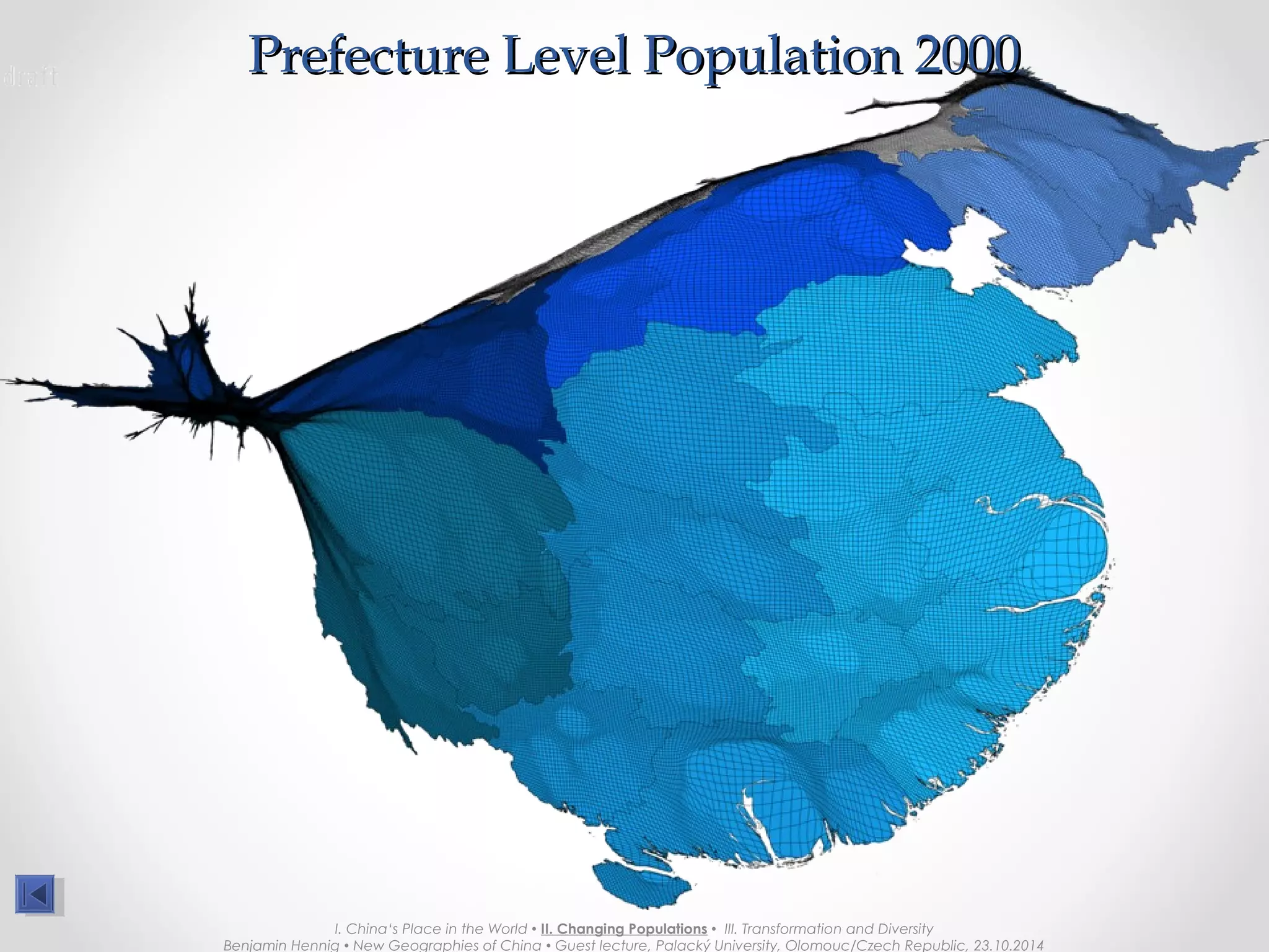 Urban – rural (2000)Urban – rural (2000)
I. China‘s Place in the World  II. Changing Populations  III. Transformation and Diversity
Benjamin Hennig  New Geographies of China  Guest lecture, Palacký University, Olomouc/Czech Republic, 23.10.2014
Employed population Non-working population
Employed in Industries Employed in Mining
 