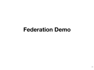 Federation Demo 
23 
 