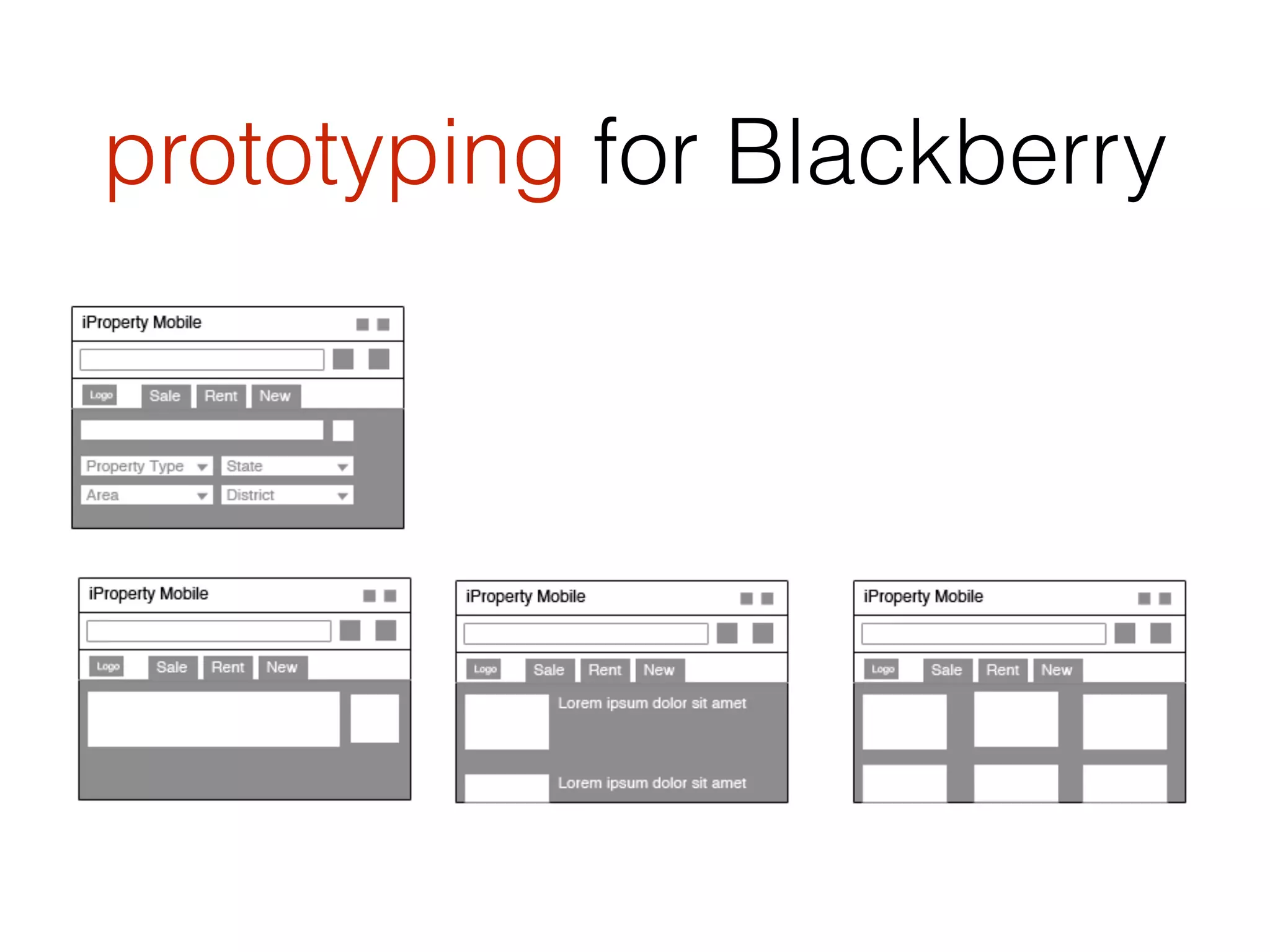 prototyping for Blackberry
 
