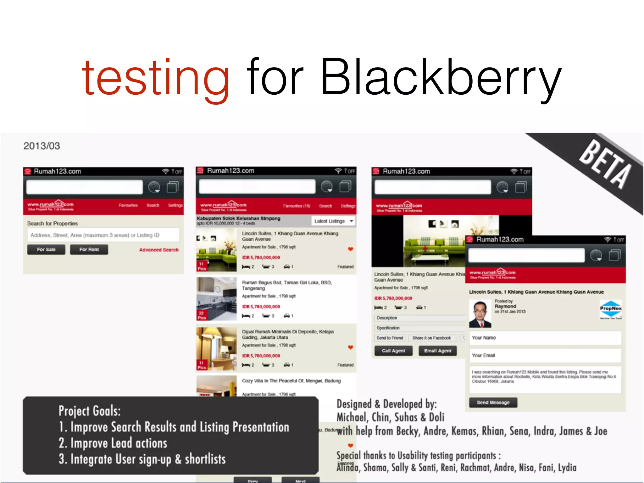 testing for Blackberry
 