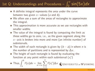nal exam 
Provide a picture of student learning across dierent sections 
and instructors 
In Fall 2013, scanned student work on the  