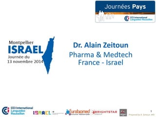 Prepared by A. Zeitoun, MD 
Dr. Alain Zeitoun 
Pharma & Medtech France - Israel 
1  