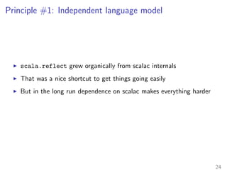 There's more 
▶ Type providers 
▶ Automatic generation of typeclass instances 
▶ Language virtualization 
▶ Deep integration with external DSLs 
▶ For details see our What Are Macros Good For? talk 
20 
 