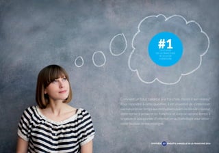 #1 DU CHOIX 
DE LA FRANCHISE 
A CELUI DE 
L’ENSEIGNE 
Comment un futur candidat à la franchise choisit-il son réseau? 
Pour répondre à cette question, il est essentiel de s’intéresser 
dans un premier temps aux motivations ayant incitées le créateur 
d’entreprise à se lancer en franchise et dans un second temps à 
la nature et aux sources d’information qu’il privilégie pour déter-miner 
le choix de son enseigne. 
SYNTHÈSE 
07 
ENQUÊTE ANNUELLE DE LA FRANCHISE 2014 
 