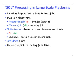 Large Scale Query Sql Dynamically Optimizing Queries over Large Scale Data Platforms | PPT