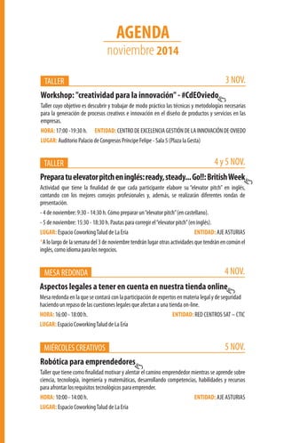 Agenda Actividades Noviembre 2014