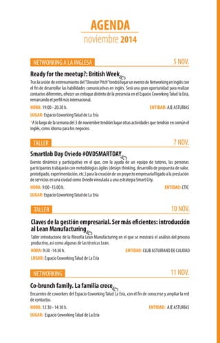 Agenda Actividades Noviembre 2014