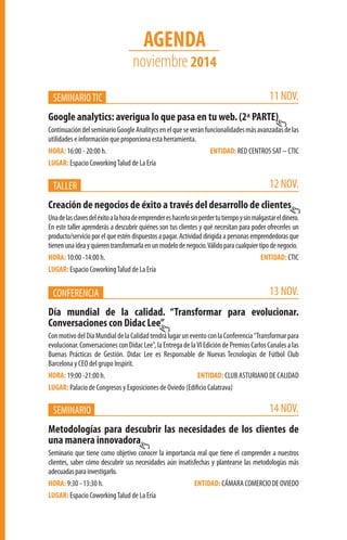 Agenda Actividades Noviembre 2014