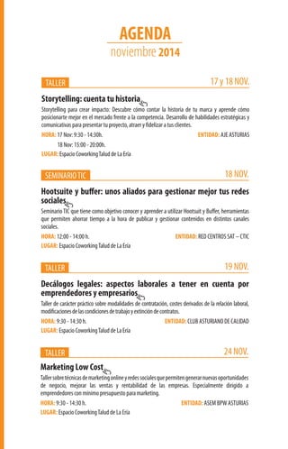 Agenda Actividades Noviembre 2014