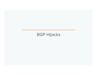 BGP Hijacks 
 