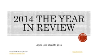 January: The Power of Words by Samuel Mitaro 
February: Google+ Circles 
March: Google+ Stream 
April: Google+ Communities 
May: Top Ten WordPress Mistakes 
June: WordPress Website Silos 
Internet Marketing Muscle http://internet-marketing-muscle. 
com 
 