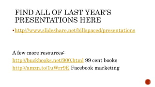  Internet Marketing Muscle 
 http://internet-marketing-muscle.com 
 Google+ 
 https://plus.google.com/+BillDavis007 
 Twitter 
 http://twitter.com/billspaced 
 Facebook 
 http://facebook.com/billspaced 
Internet Marketing Muscle http://internet-marketing-muscle. 
com 
 