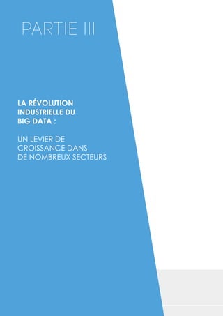LA RÉVOLUTION
INDUSTRIELLE DU
BIG DATA :
UN LEVIER DE
CROISSANCE DANS
DE NOMBREUX SECTEURS
PARTIE III
 