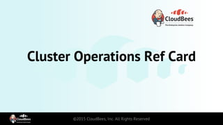 Cluster Operations Ref Card
 