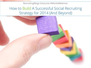 RecruitingBlogs Exclusive #Work4Webinar:

How to Build A Successful Social Recruiting
Strategy for 2014 (And Beyond)

 