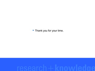  Thank you for your time.

 