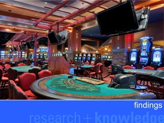 • Layout
– Location of slot machines affects performance.
• Increased performance
– Core slot sections
» High traffic volu...