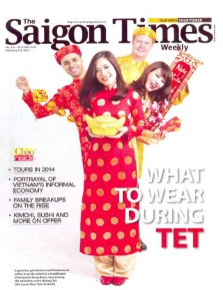 Press Club Hanoi's Valentine's Day Celebrations featured in Saigon Times Newspaper, January 2014