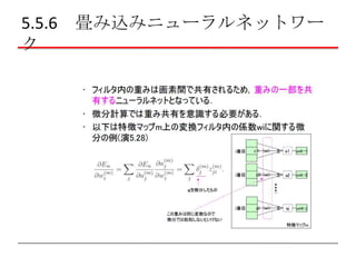 5.5.6 畳み込みニューラルネットワー
ク

 