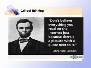 Critical Thinking

 