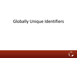 Globally Unique Identifiers
 