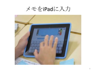 メモをiPadに入力
9
 