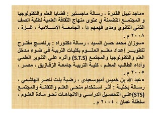 •‫رة‬ ‫ا‬،‫ر‬:‫وا‬ ‫ا‬
‫ا‬ ‫و‬‫ا‬‫ا‬ ‫ا‬ ‫ا‬ ‫ج‬ ‫ى‬
‫ى‬ ‫و‬ ‫ي‬ ‫ا‬ ‫ا‬،‫ا‬ ‫ا‬،‫ة‬،
٢٠٠٨‫م‬.
•‫ا‬ ‫زان‬،‫را‬ ‫دآ‬ ‫ر‬:‫ح‬ ‫ـ‬ ‫ـ‬‫ـ‬
‫ء‬ ‫ا‬ ‫ت‬ ‫م‬ ‫ـ‬‫ــ‬ ‫ـ‬ ‫ا‬ ‫ـ‬‫ـ‬ ‫اد‬ ‫إ‬ ‫ـ‬‫ــ‬
‫وا‬ ‫وا‬ ‫ا‬)S.T.S(‫ا‬ ‫ا‬ ‫وأ‬ ‫وا‬ ‫وا‬ ‫ا‬)S.T.S(‫ا‬ ‫ا‬ ‫وأ‬
‫ا‬ ‫ا‬ ‫وأداء‬،‫ز‬ ‫ا‬ ‫ا‬ ‫آ‬،،
٢٠٠٥‫م‬.
•‫ي‬ ‫أ‬ ‫ا‬،‫ا‬ ‫ر‬،
‫ر‬:‫وا‬ ‫وا‬ ‫ا‬ ‫ام‬ ‫ا‬ ‫أ‬
(STS)‫م‬ ‫ا‬ ‫دة‬ ‫ت‬ ‫ه‬ ‫وا‬ ‫را‬ ‫ا‬ ‫ا‬،
‫ن‬،٢٠٠٤‫م‬.
 