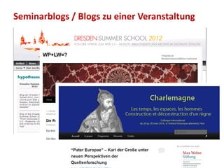 Seminarblogs / Blogs zu einer Veranstaltung
 